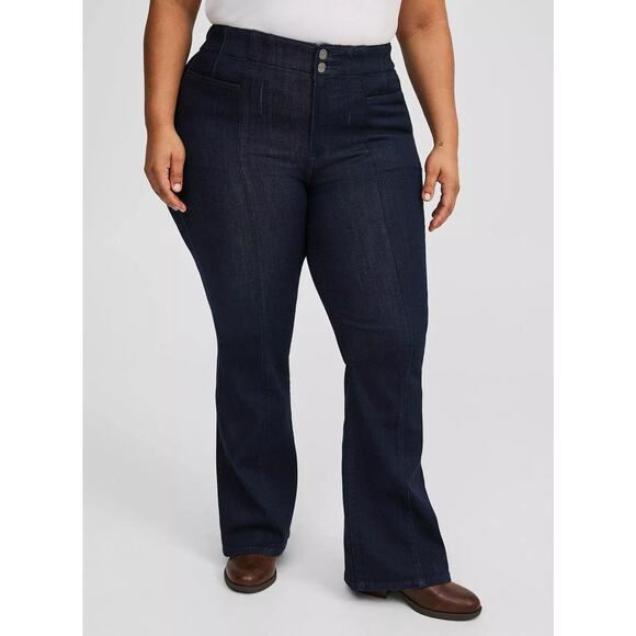 NWT Torrid Slim Fit Stretch High-Rise Corset Flare Jean Denim Plus Size: 20R - Picture 1 of 7
